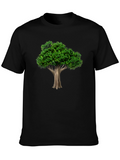 Nature Tree Graphic T-Shirt - Black