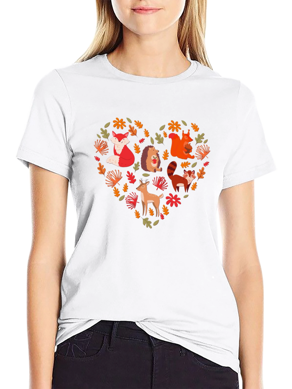 Forest Animal Heart Graphic Tee