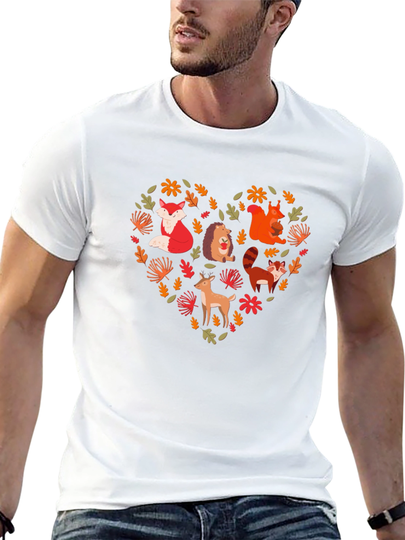 Forest Animal Heart Graphic Tee
