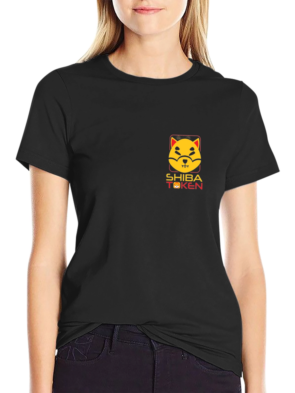 Shiba Token Black T-Shirt - Crypto Meme Tee