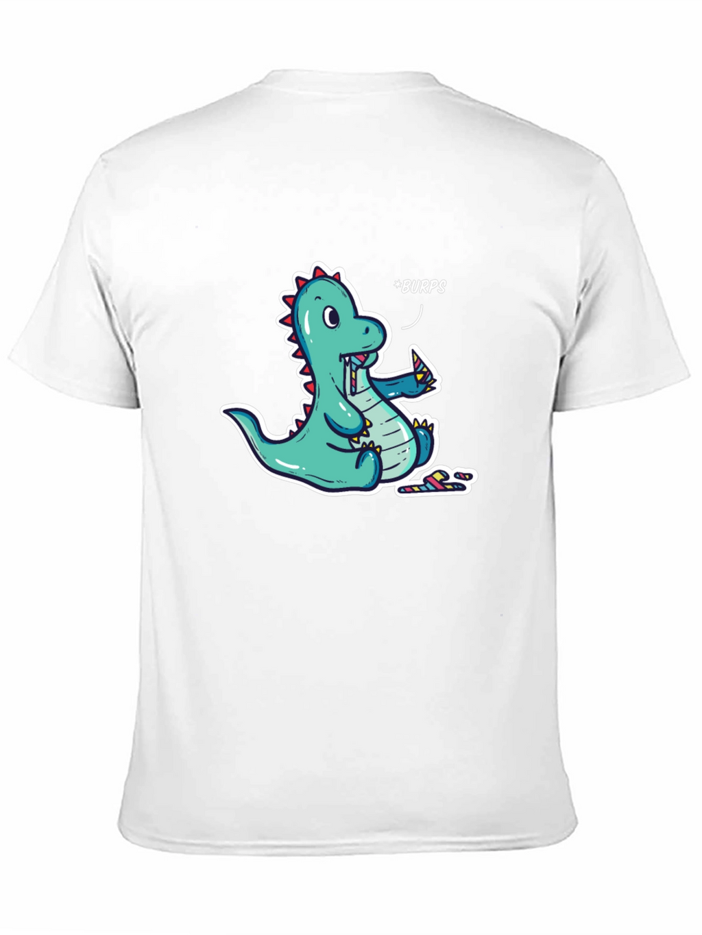 Funny Dinosaur *Burps* Graphic T-Shirt - Black Cotton Tee