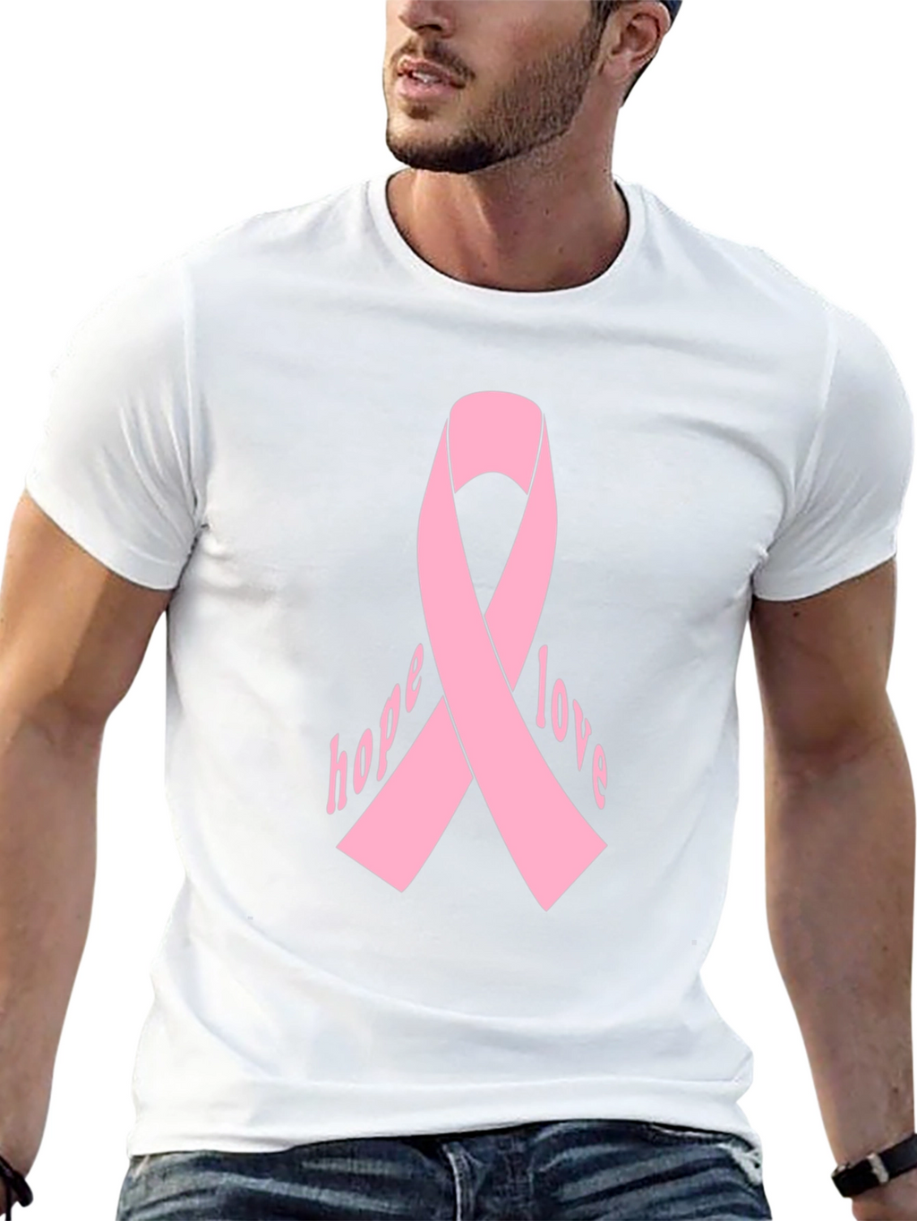 Hope Love Breast Cancer Awareness Tee