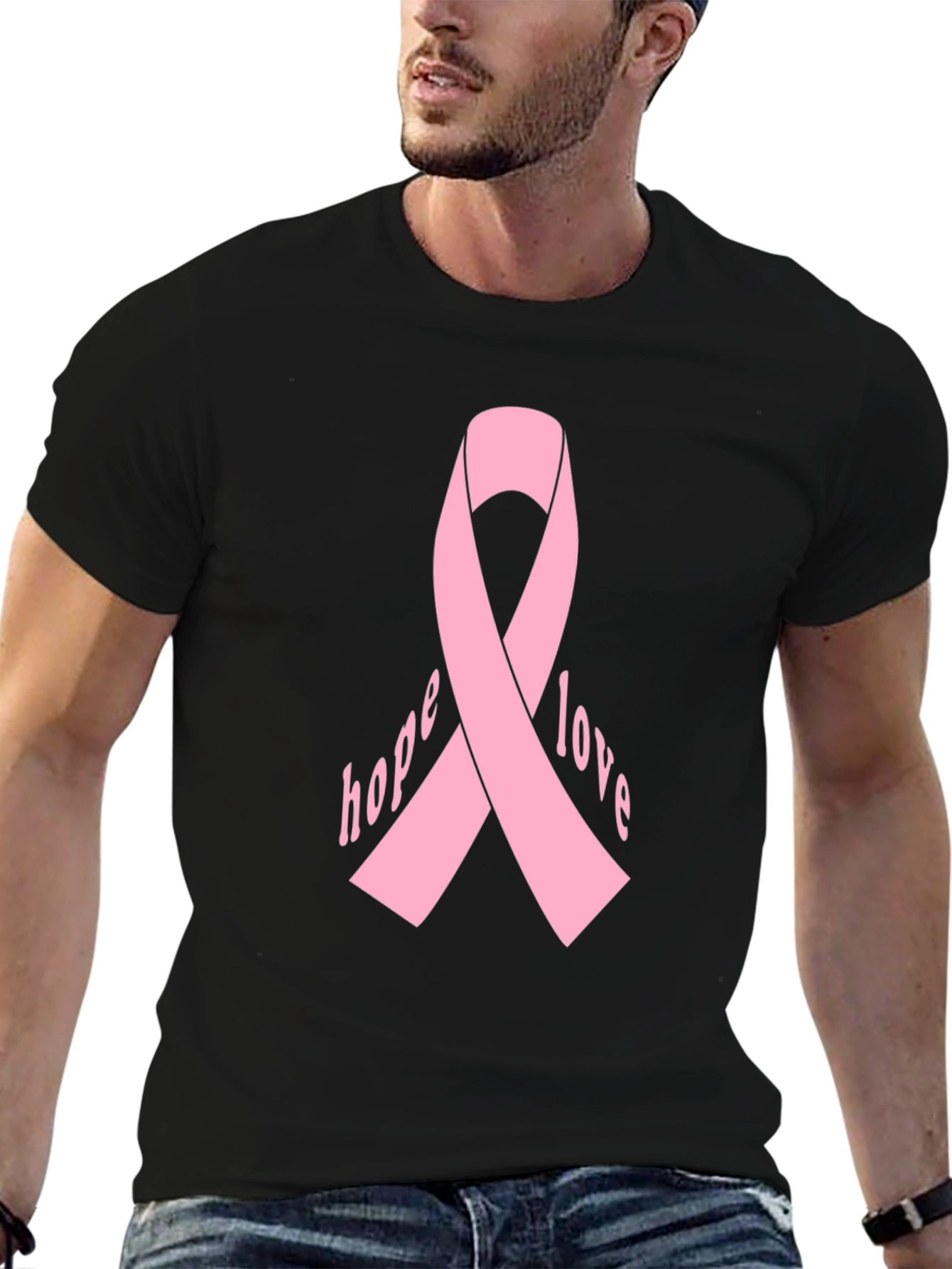 Hope Love Breast Cancer Awareness Tee