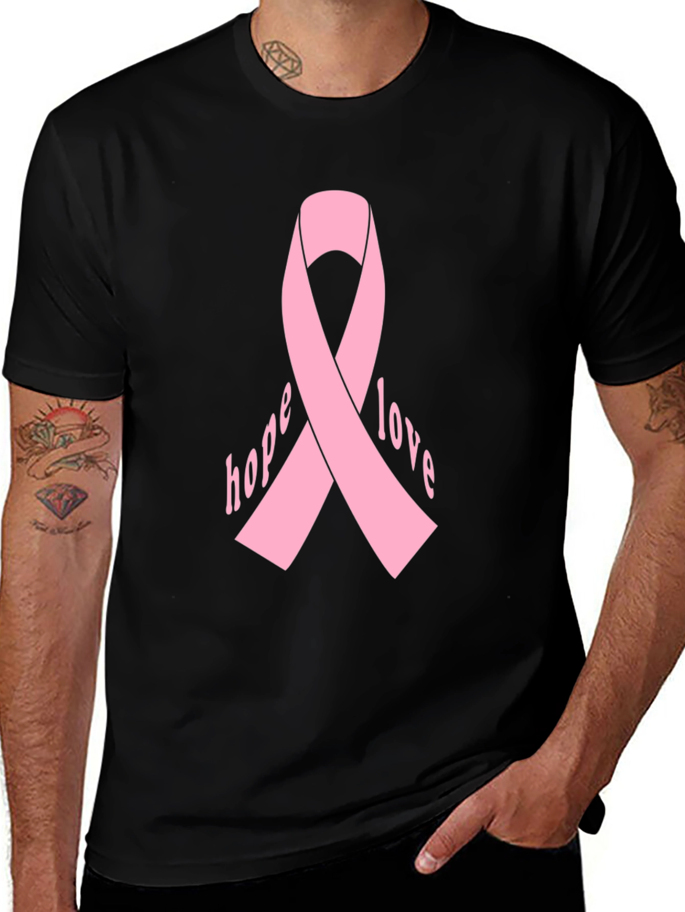 Hope Love Breast Cancer Awareness Tee