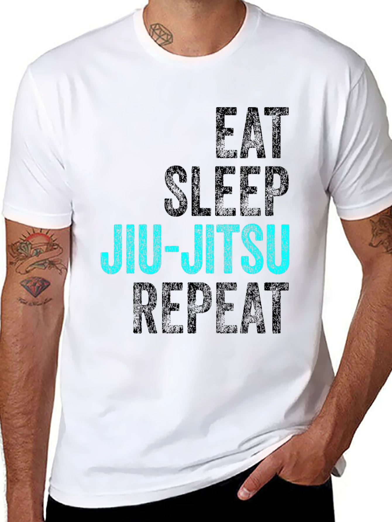 Eat Sleep Jiu-Jitsu Repeat Graphic Tee