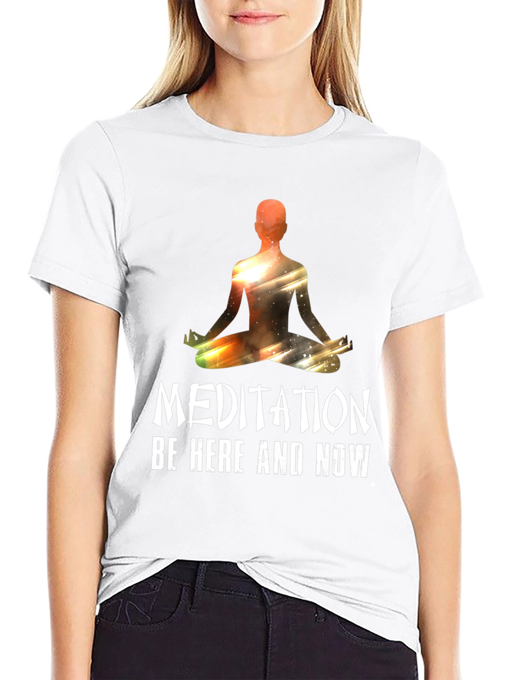 Meditation Be Here Now Graphic T-Shirt