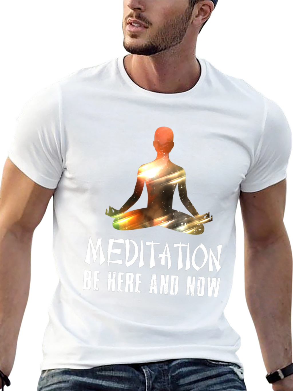 Meditation Be Here Now Graphic T-Shirt