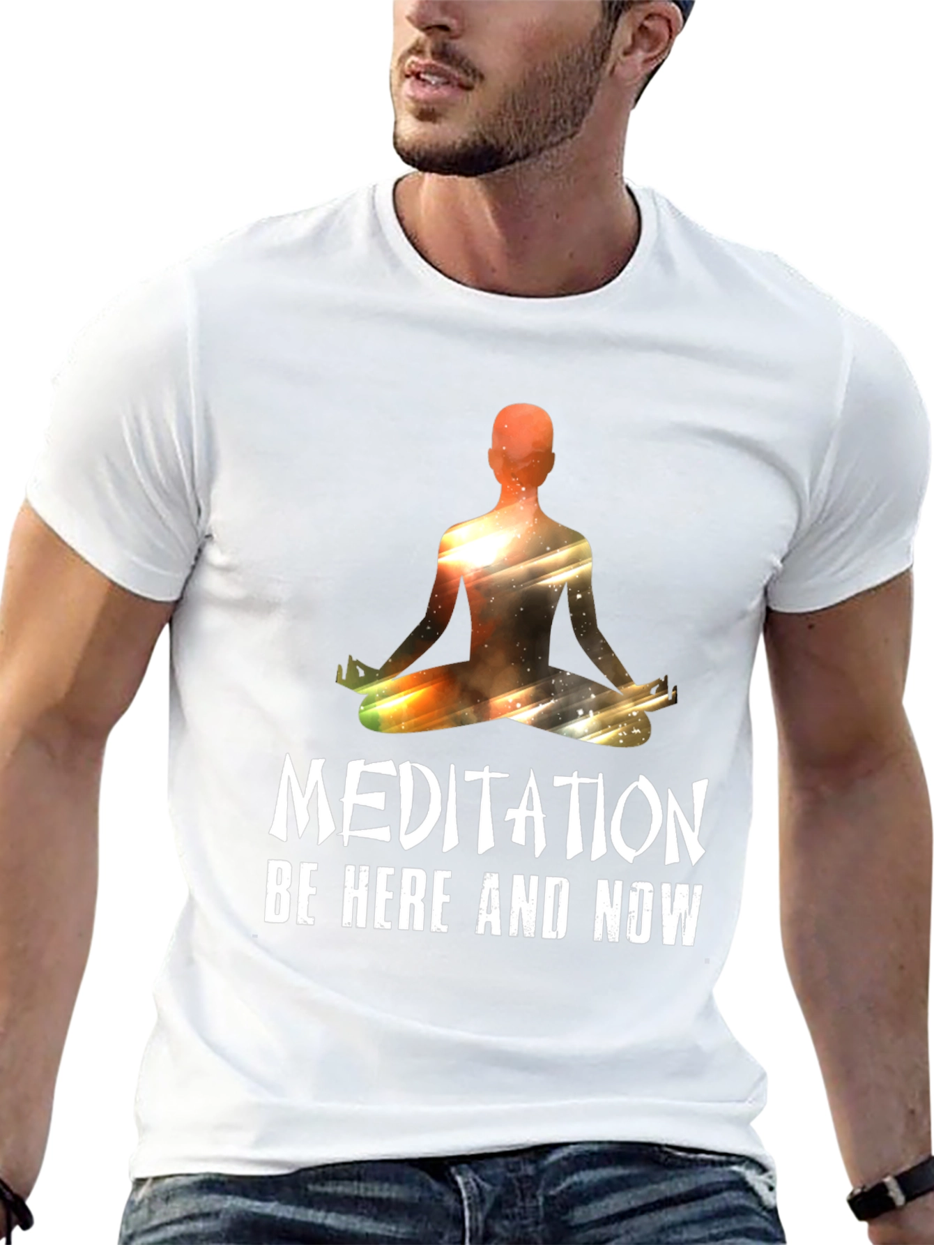 Meditation Be Here Now Graphic T-Shirt