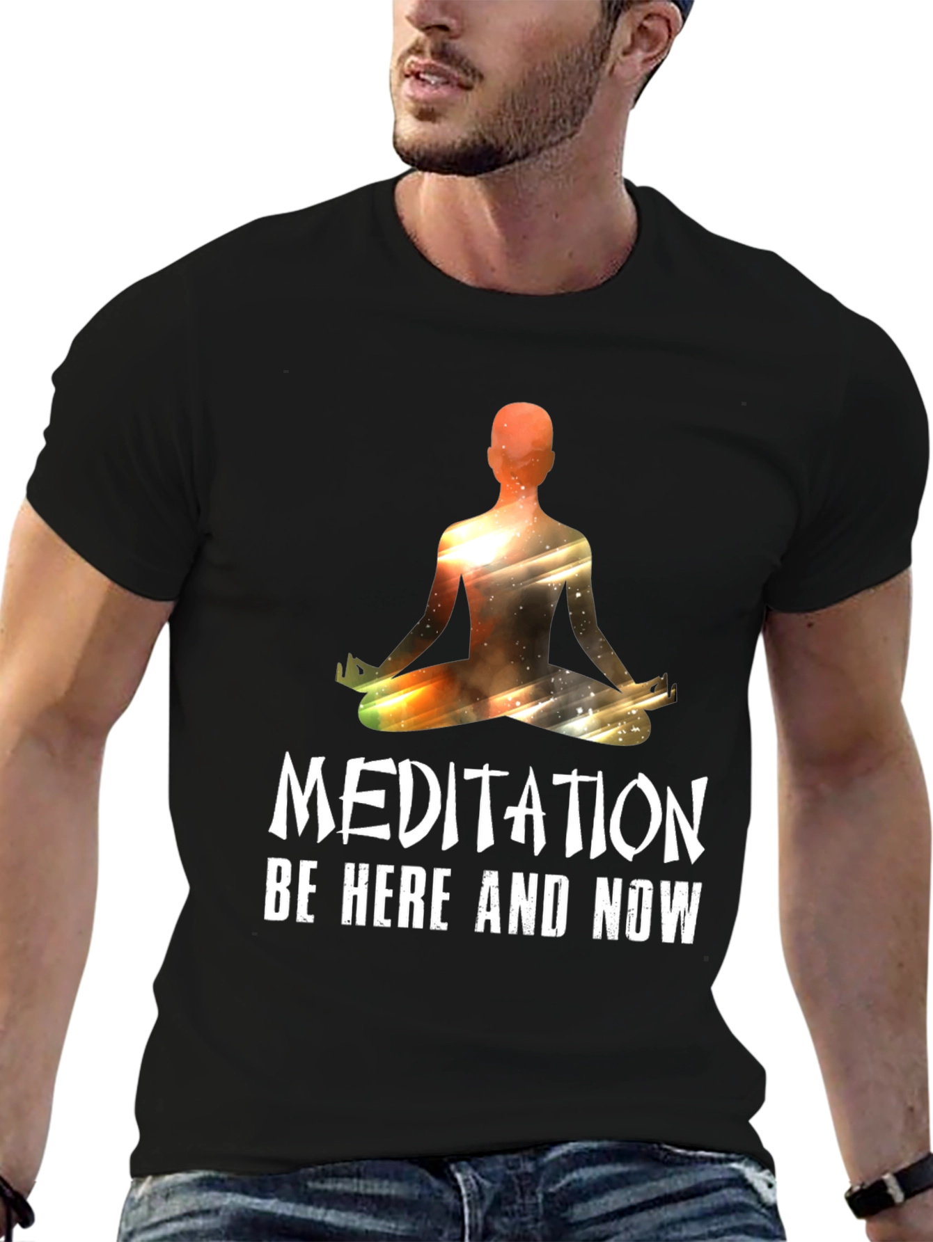 Meditation Be Here Now Graphic T-Shirt