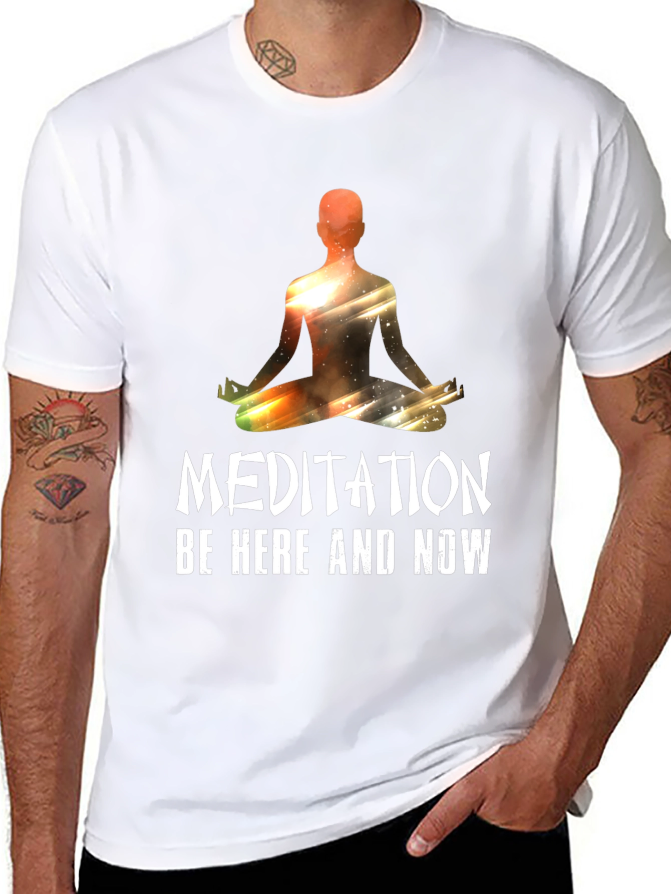 Meditation Be Here Now Graphic T-Shirt