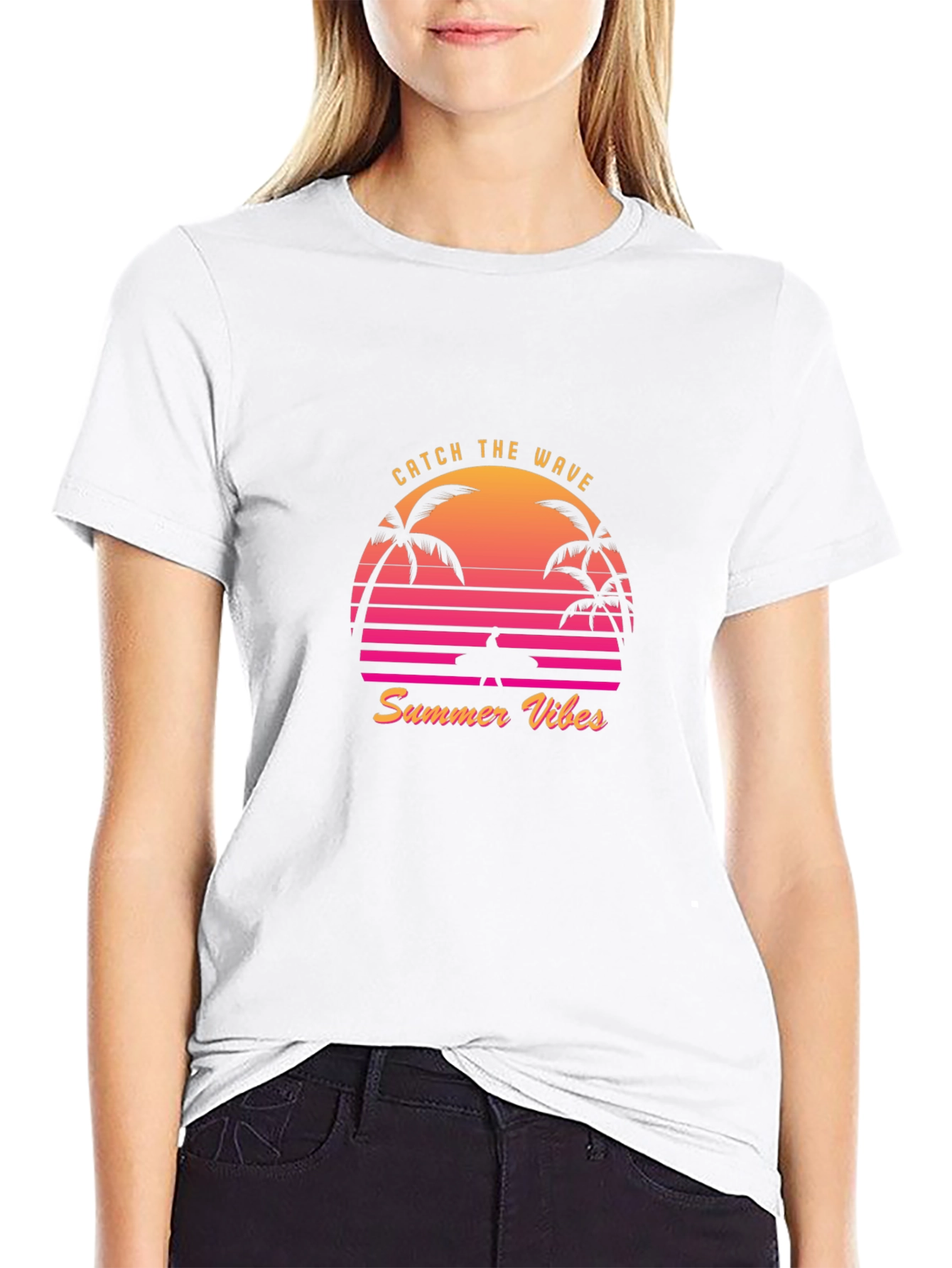 Summer Vibes Graphic Tee - Catch the Wave T-Shirt