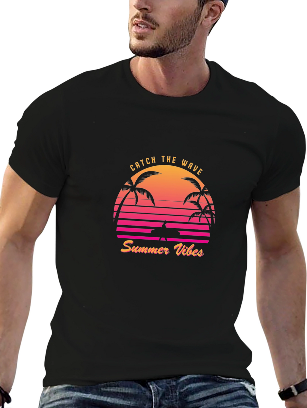 Summer Vibes Graphic Tee - Catch the Wave T-Shirt