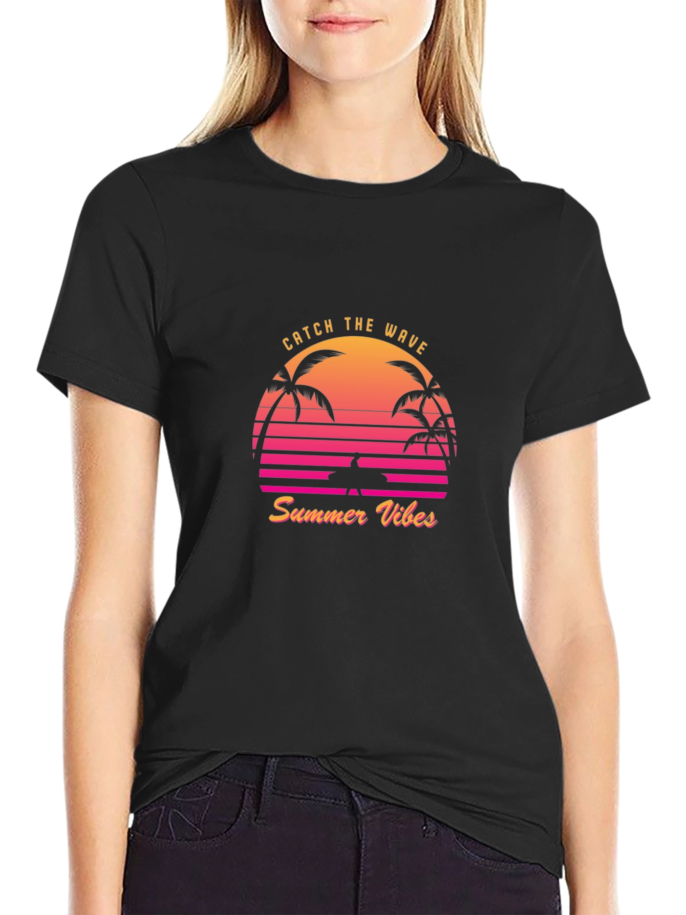 Summer Vibes Graphic Tee - Catch the Wave T-Shirt