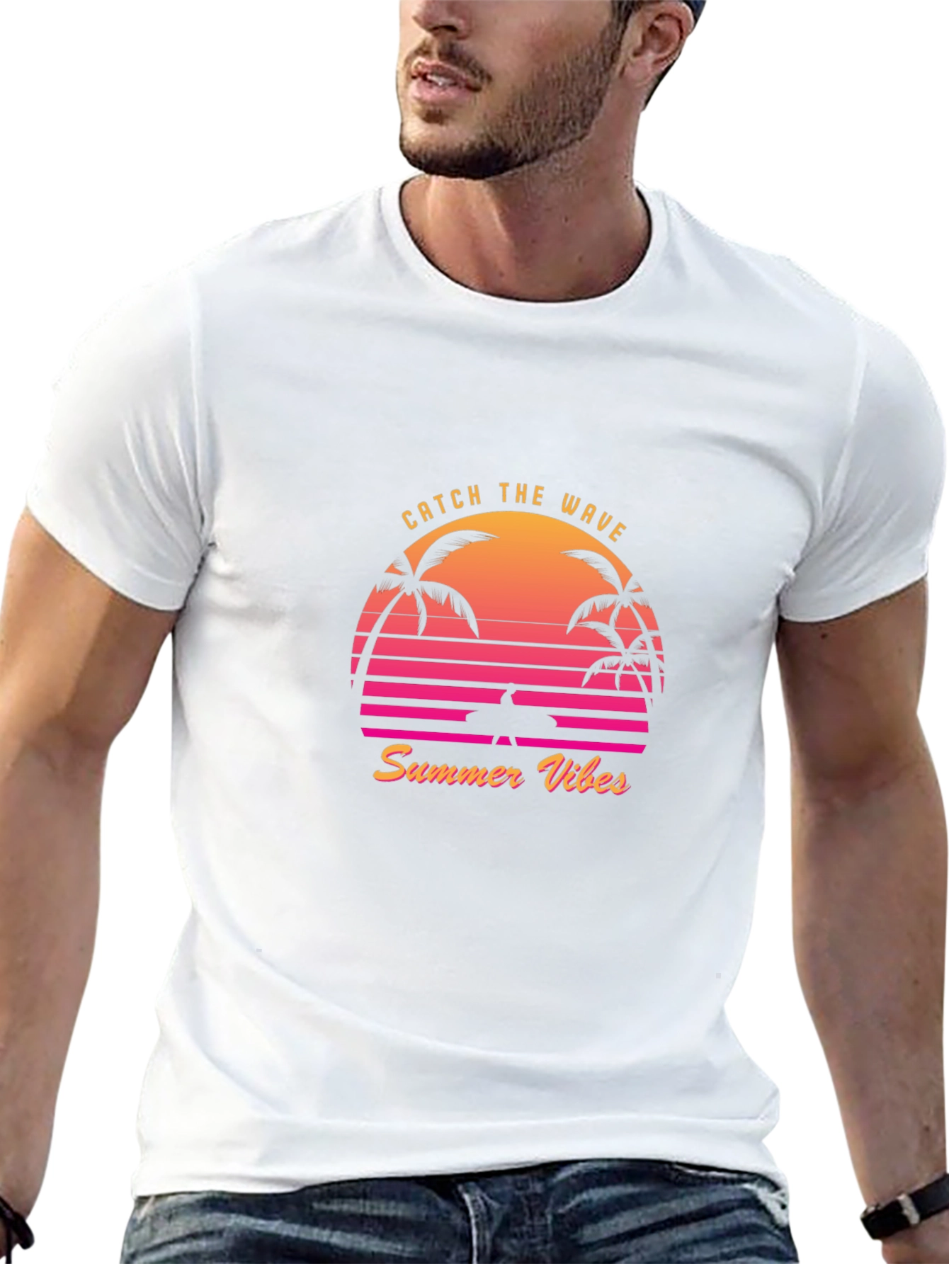 Summer Vibes Graphic Tee - Catch the Wave T-Shirt