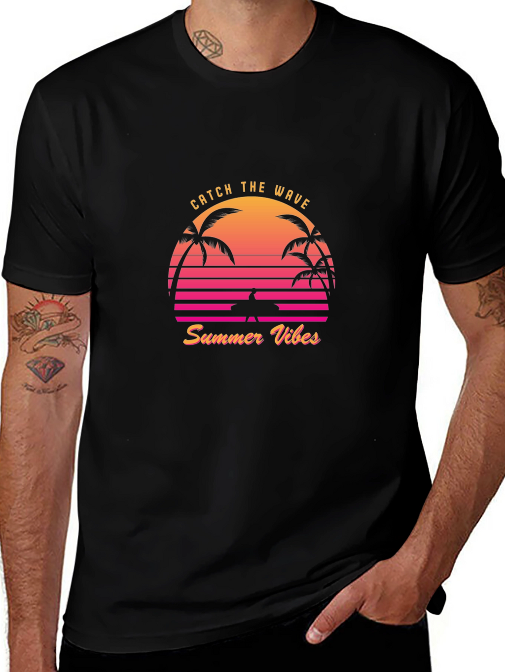 Summer Vibes Graphic Tee - Catch the Wave T-Shirt