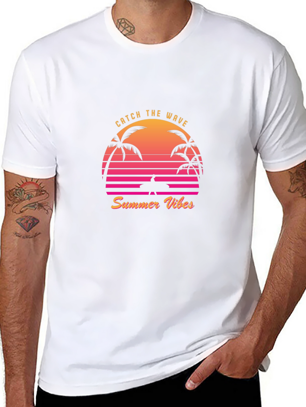 Summer Vibes Graphic Tee - Catch the Wave T-Shirt