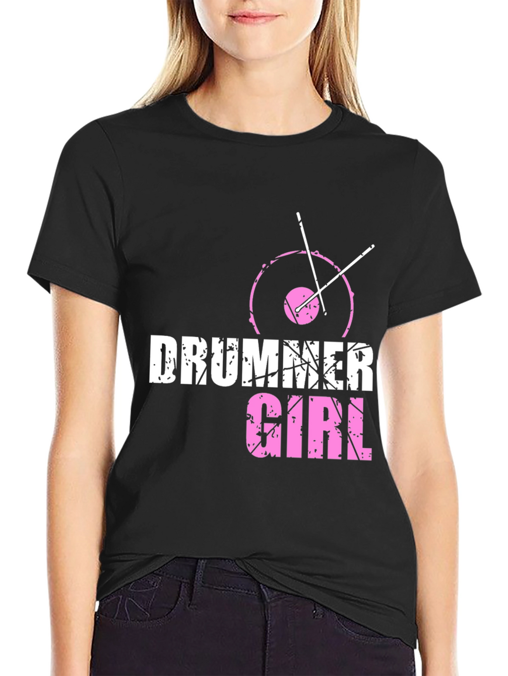Drummer Girl Tee - Music Lover T-Shirt