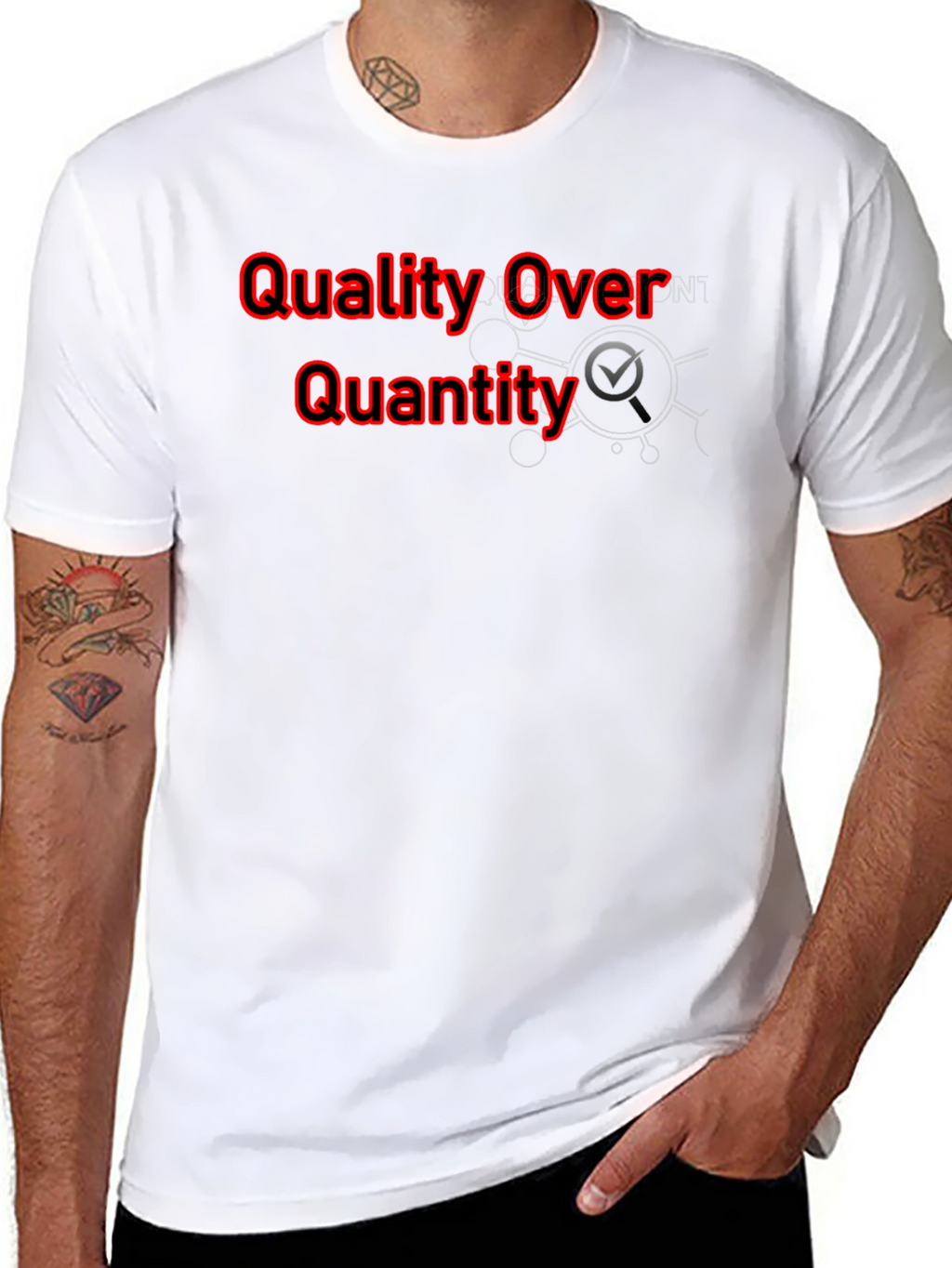 Quality Over Quantity Black Graphic Tee