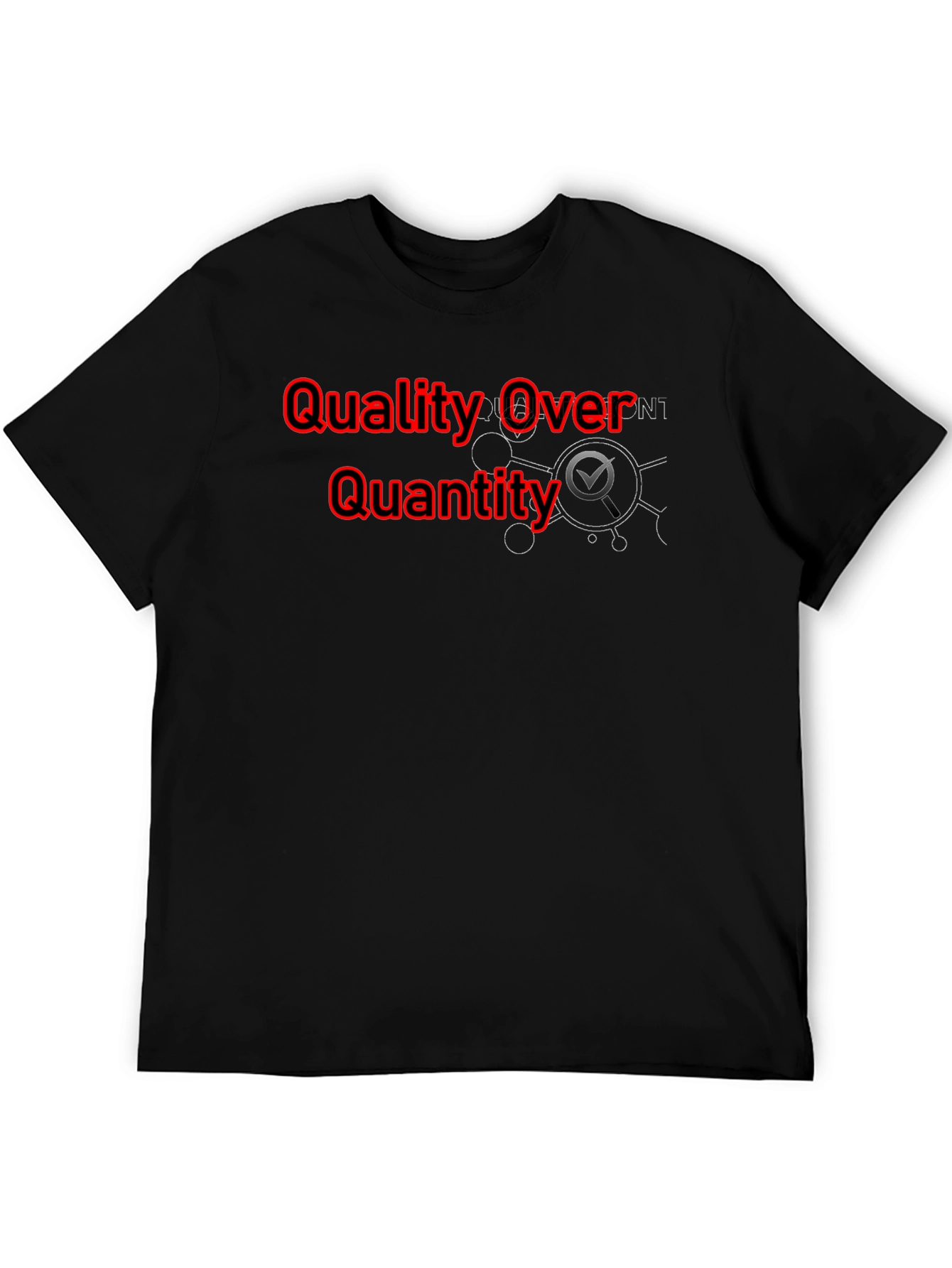 Quality Over Quantity Black Graphic Tee