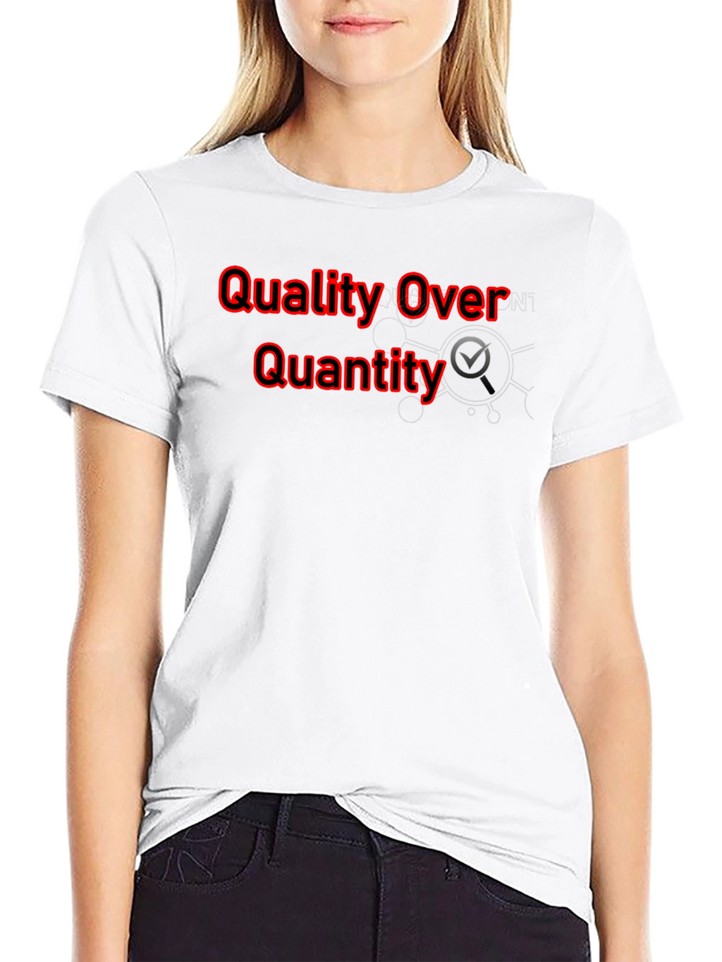 Quality Over Quantity Black Graphic Tee