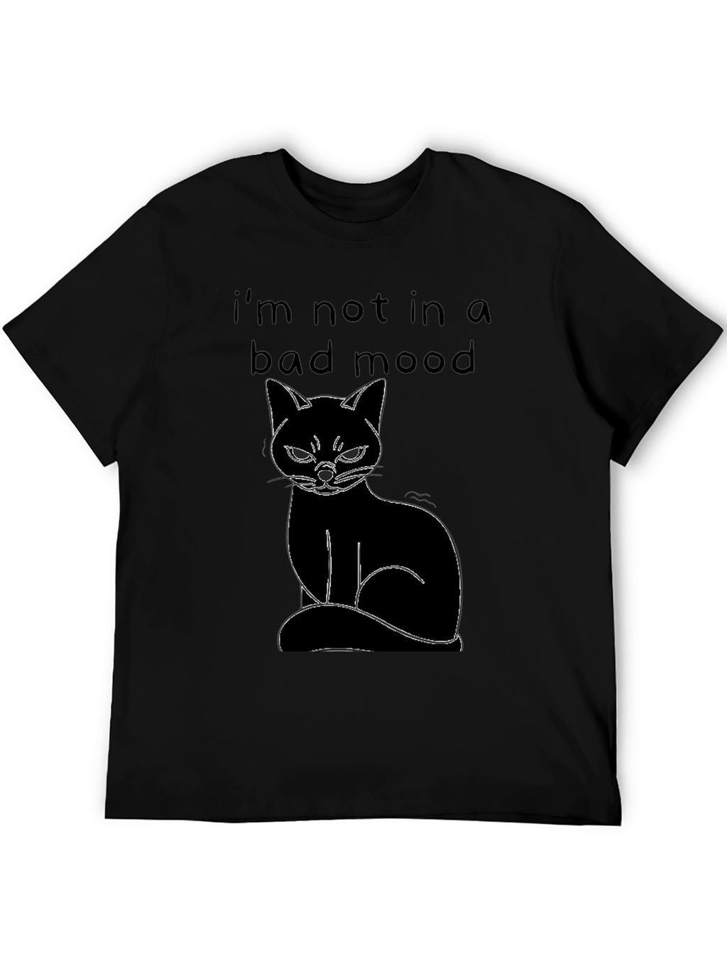 Grumpy Cat Mood T-Shirt - Unisex Black Tee