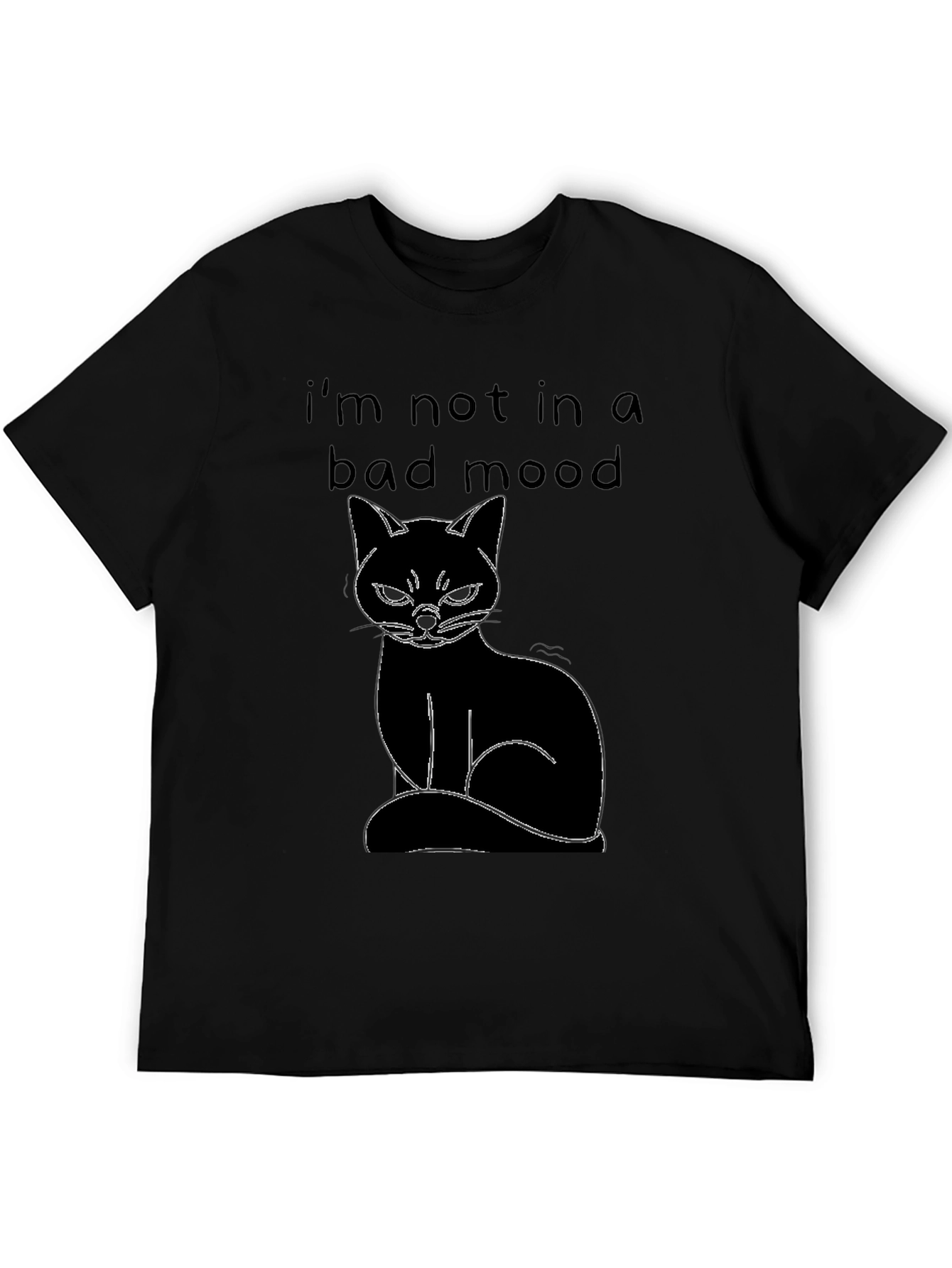Grumpy Cat Mood T-Shirt - Unisex Black Tee