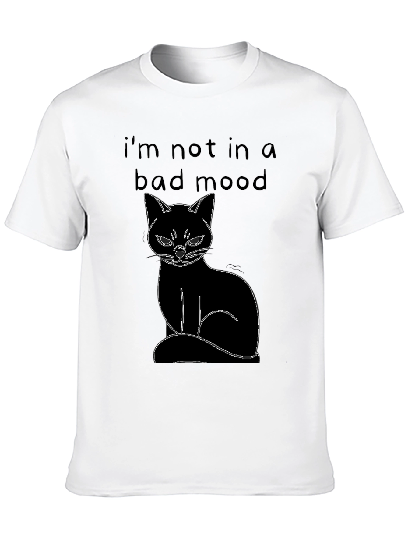 Grumpy Cat Mood T-Shirt - Unisex Black Tee