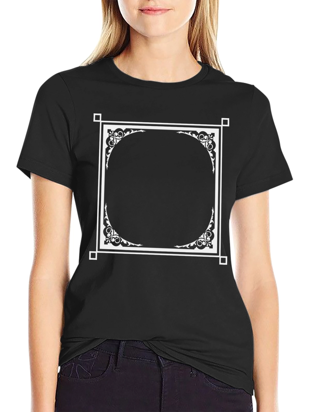 Ornate Frame Black T-Shirt