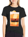 Geometric Layered Drink Graphic Tee