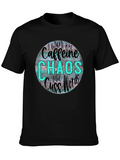 Caffeine Chaos & Cuss Words Graphic Tee