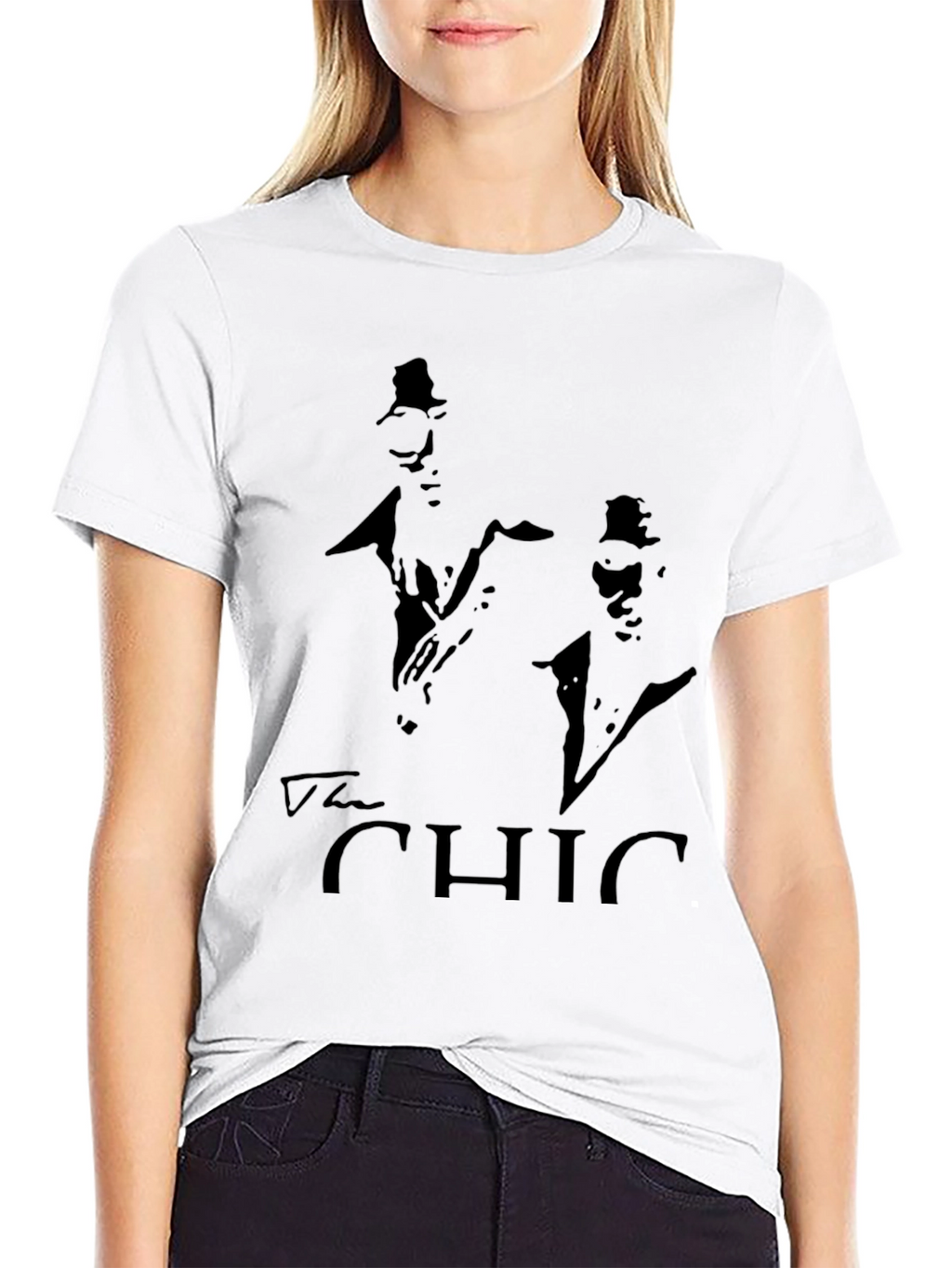 The Chic Mens Black Graphic Tee