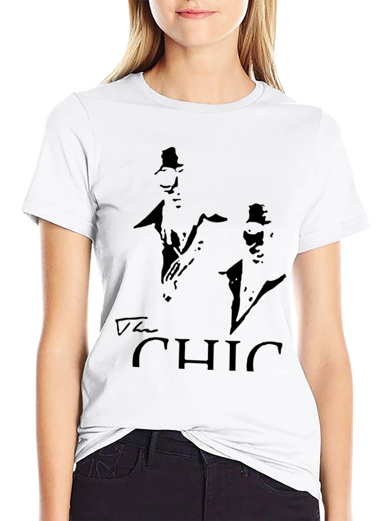 The Chic Mens Black Graphic Tee