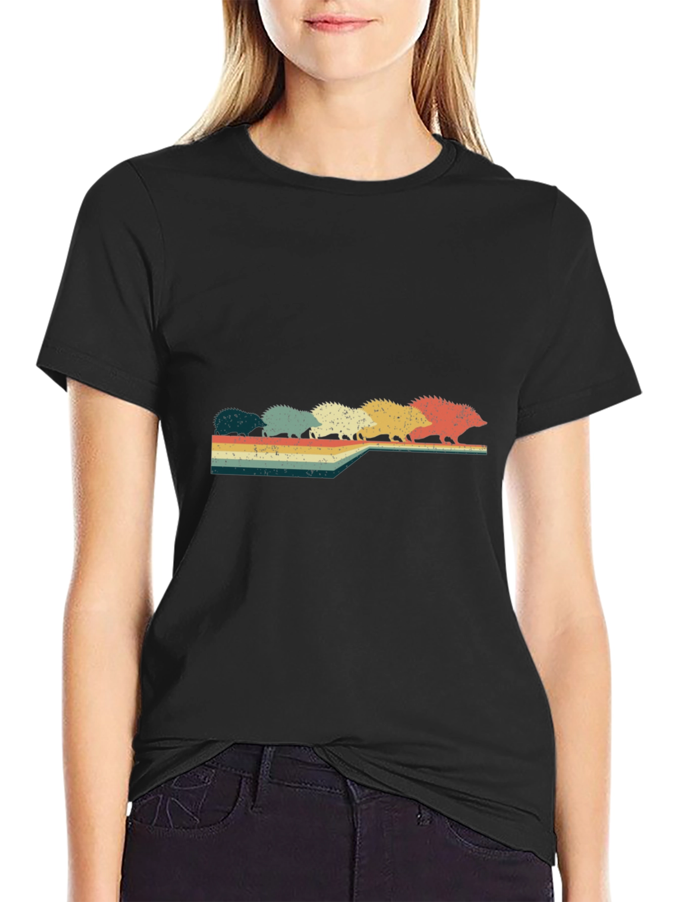 Retro Hedgehog T-Shirt - Vintage Style Animal Tee