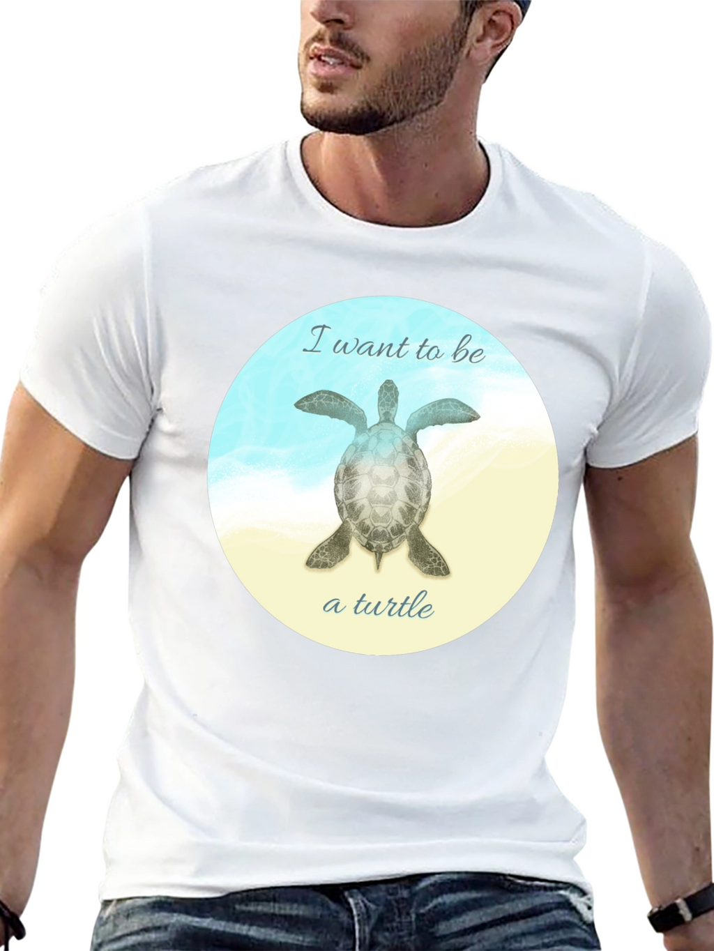 I Want to Be a Turtle T-Shirt - Black