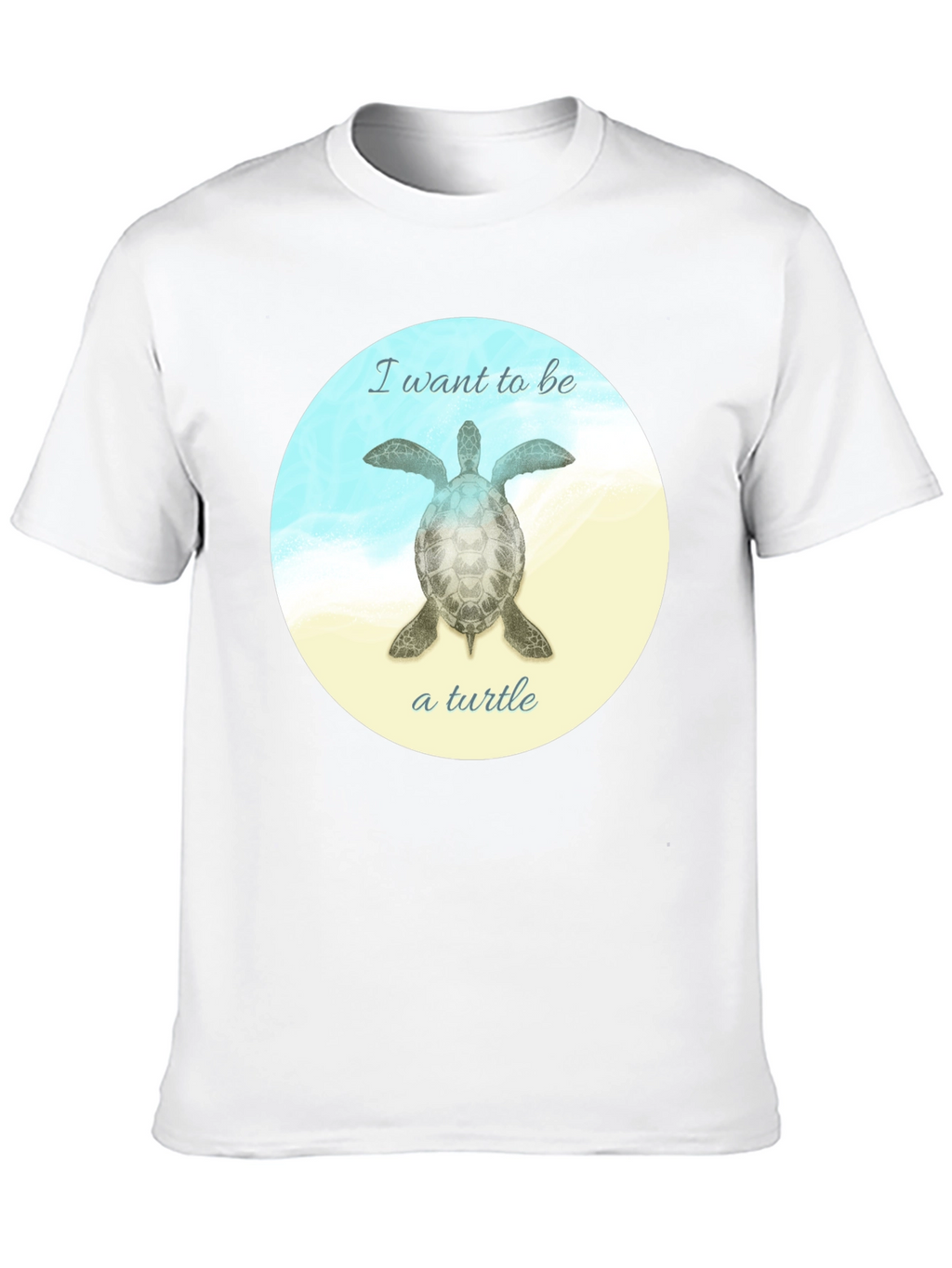 I Want to Be a Turtle T-Shirt - Black