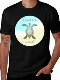 I Want to Be a Turtle T-Shirt - Black