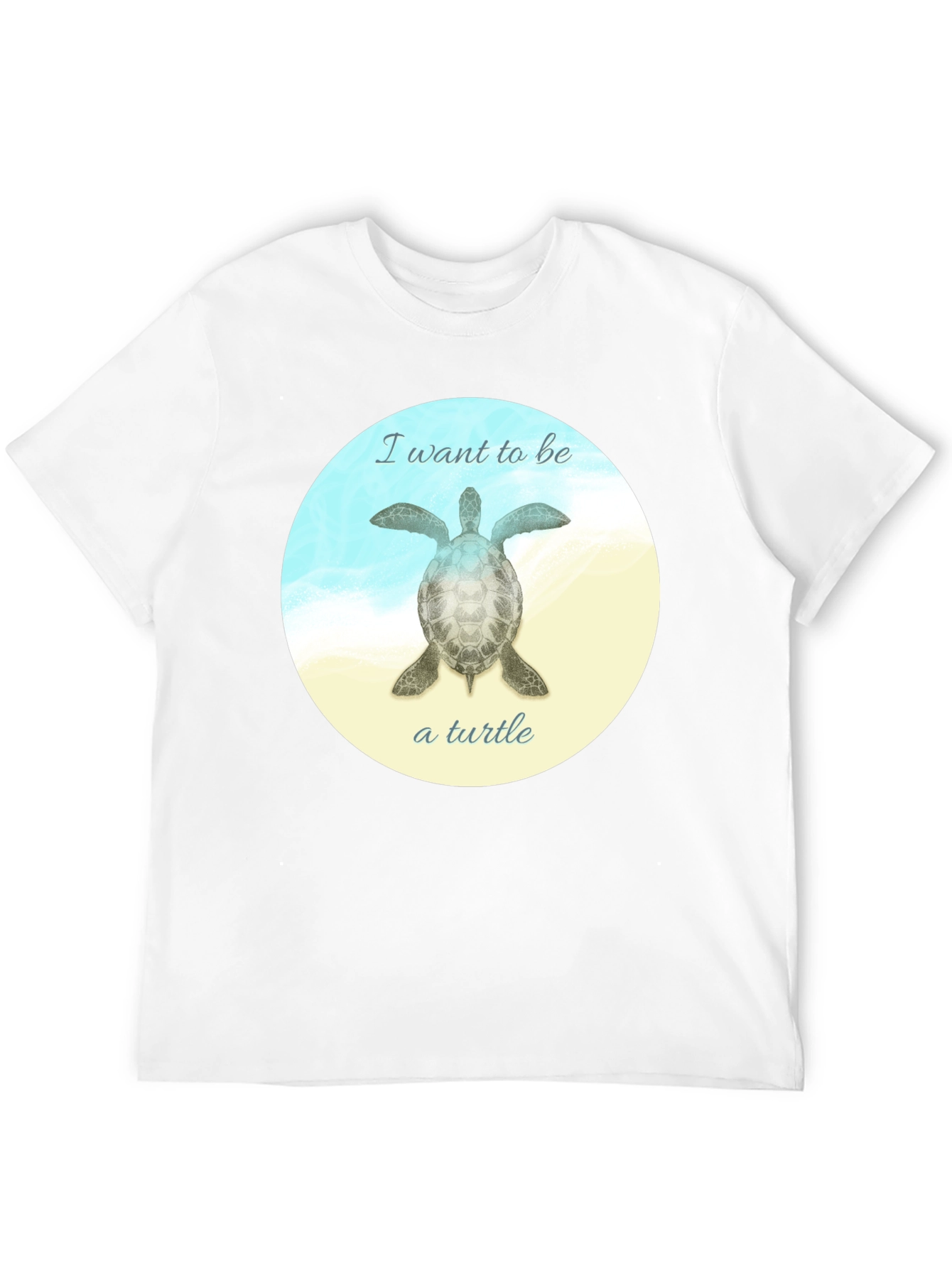 I Want to Be a Turtle T-Shirt - Black