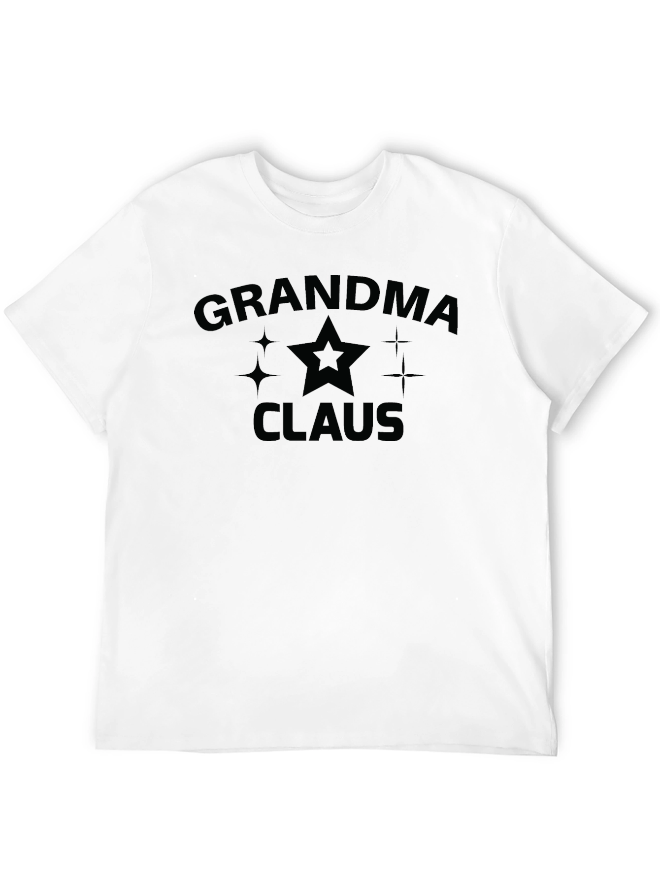 Grandma Claus Graphic Tee - Black Holiday Shirt