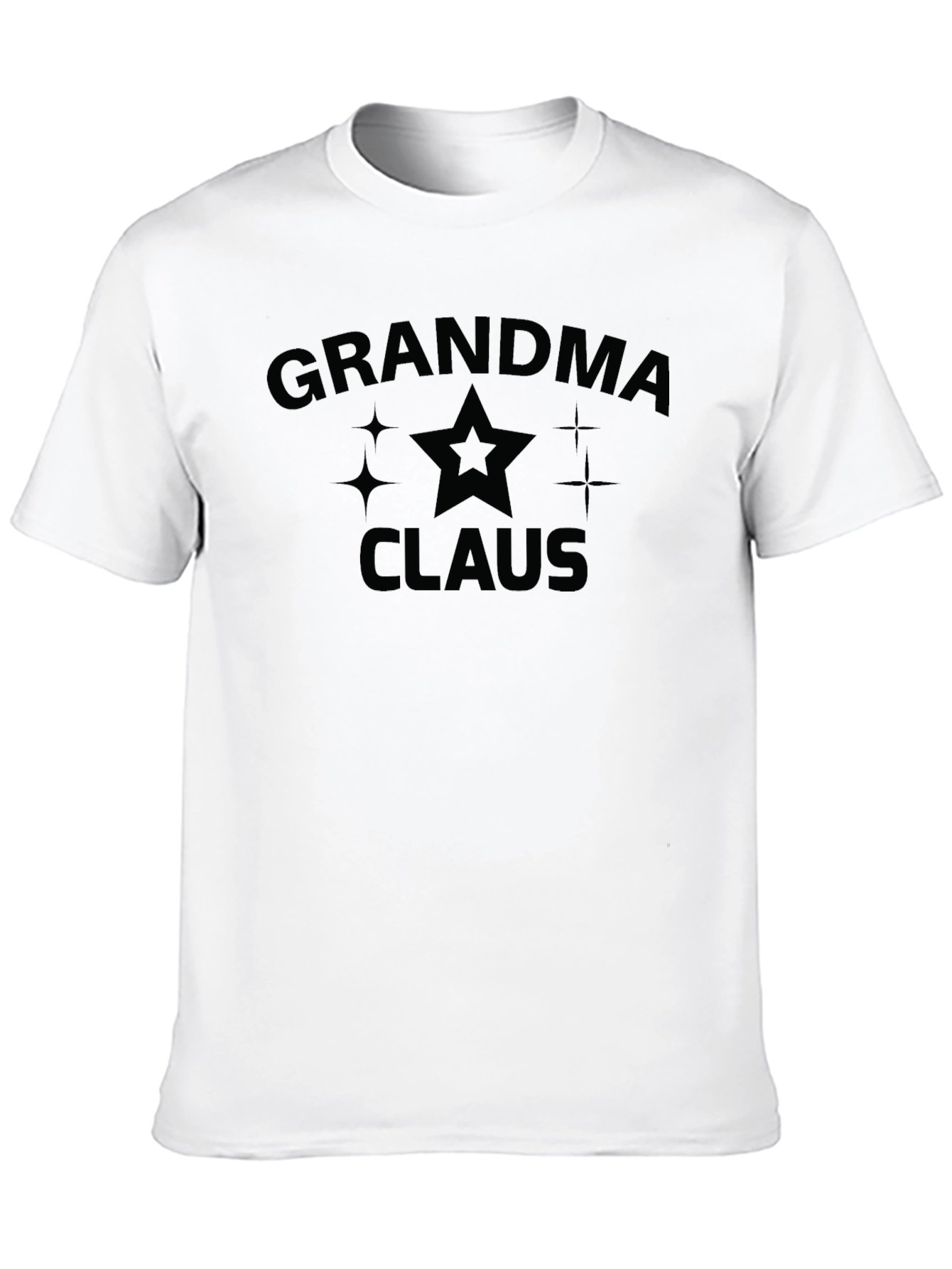 Grandma Claus Graphic Tee - Black Holiday Shirt