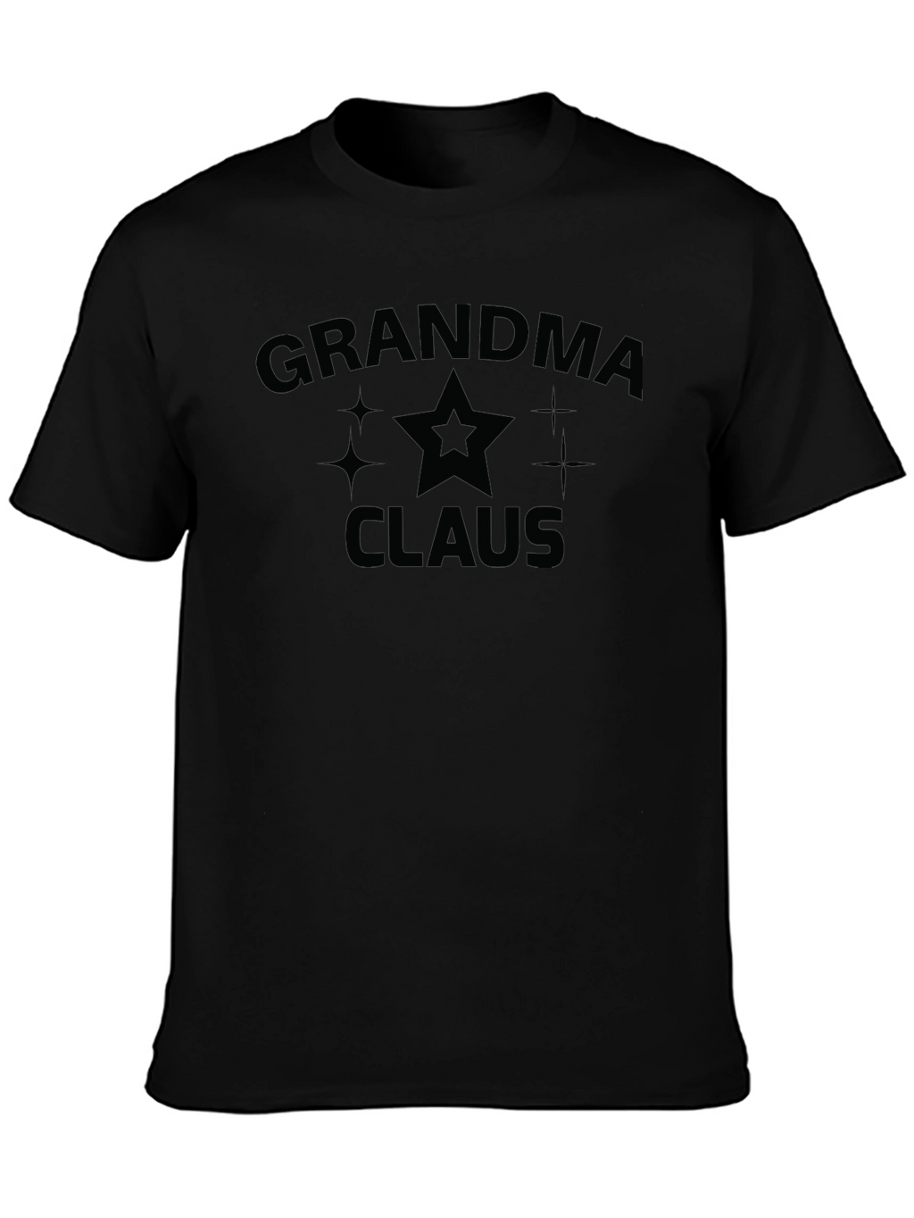 Grandma Claus Graphic Tee - Black Holiday Shirt