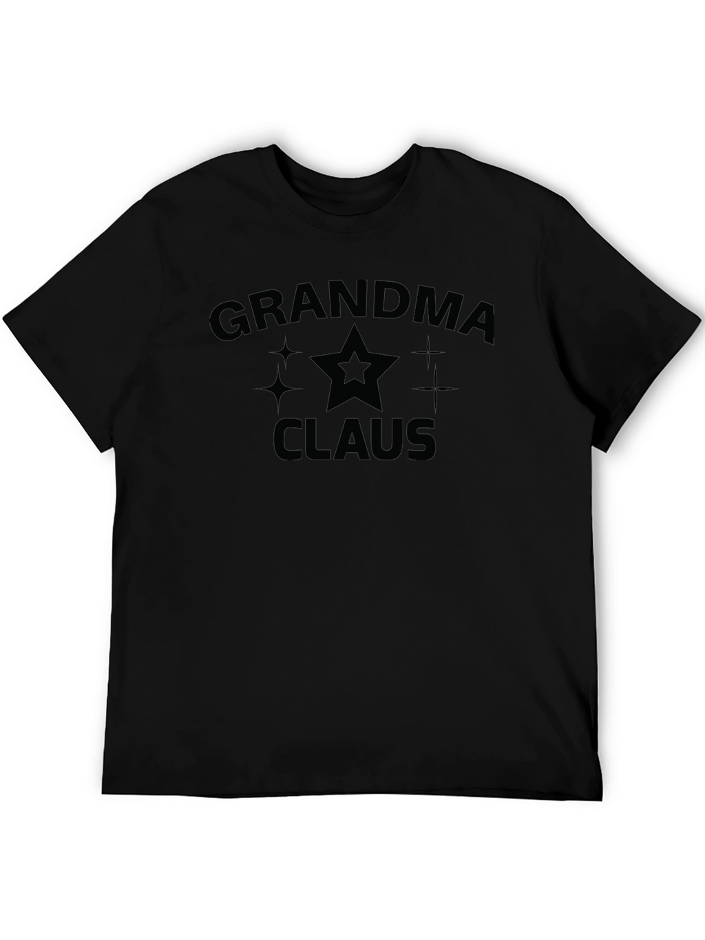 Grandma Claus Graphic Tee - Black Holiday Shirt