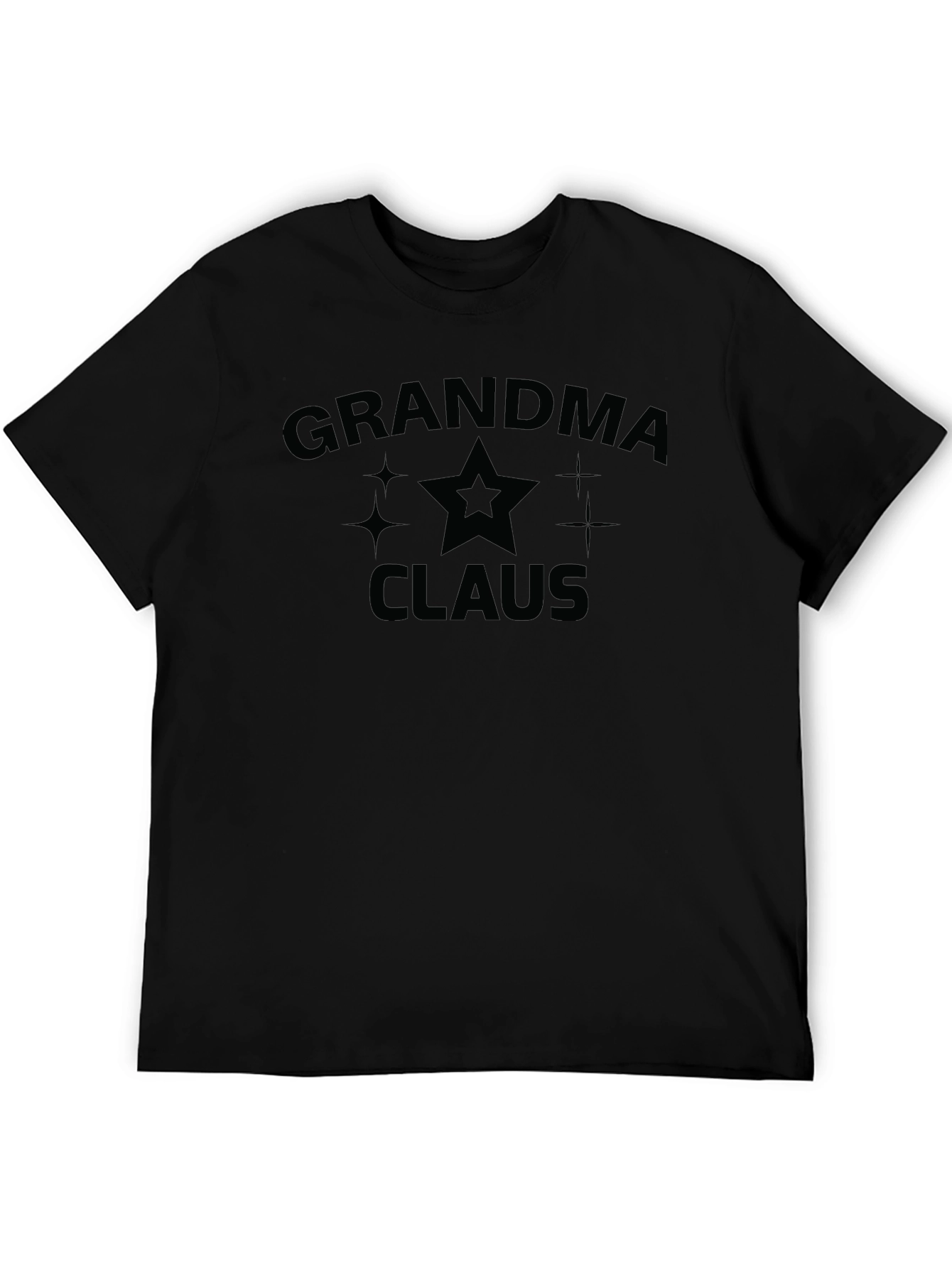 Grandma Claus Graphic Tee - Black Holiday Shirt