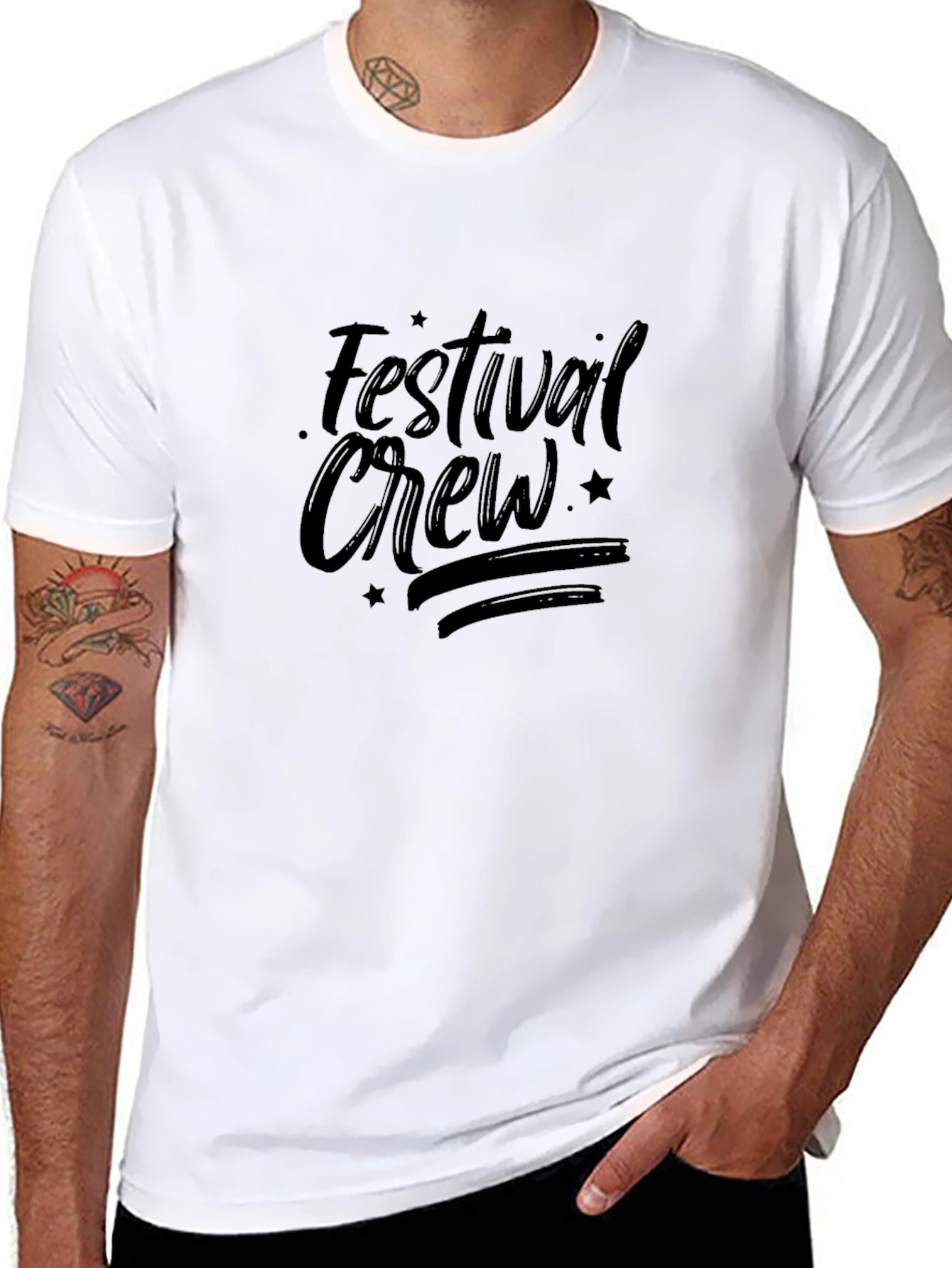 Festival Crew Black Graphic Tee
