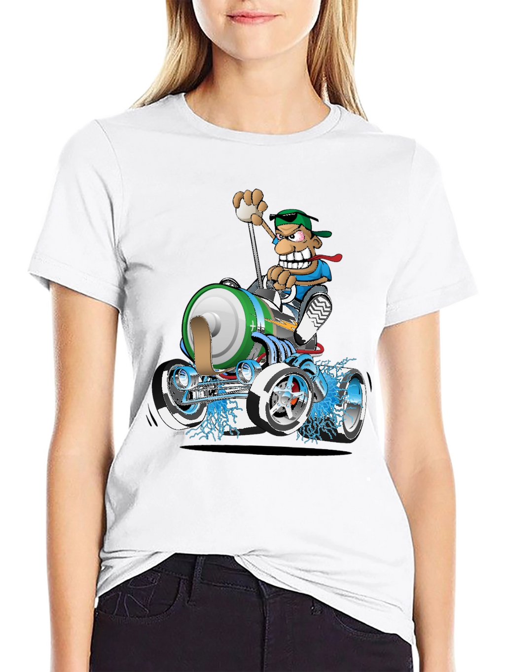 Cartoon Race Car T-Shirt