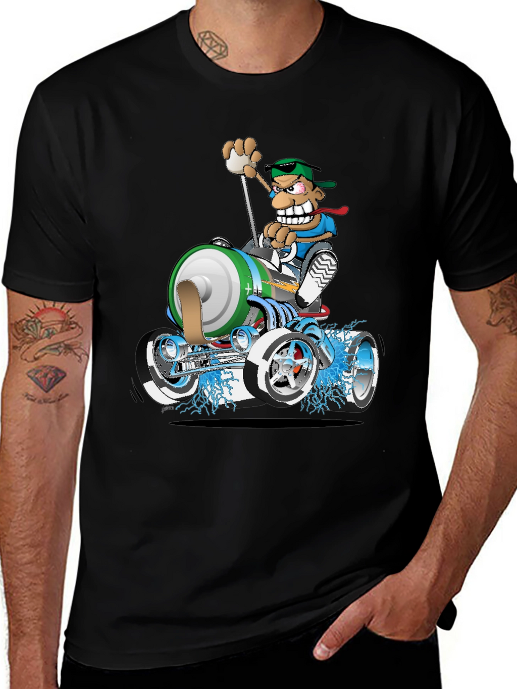 Cartoon Race Car T-Shirt
