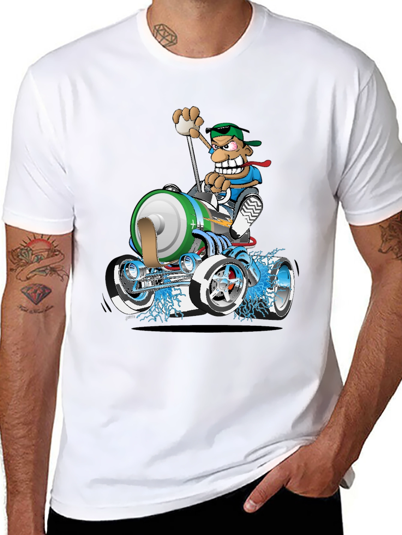 Cartoon Race Car T-Shirt