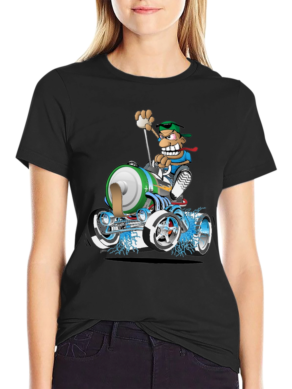 Cartoon Race Car T-Shirt