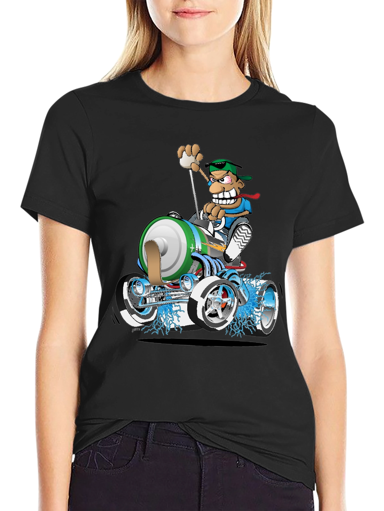 Cartoon Race Car T-Shirt