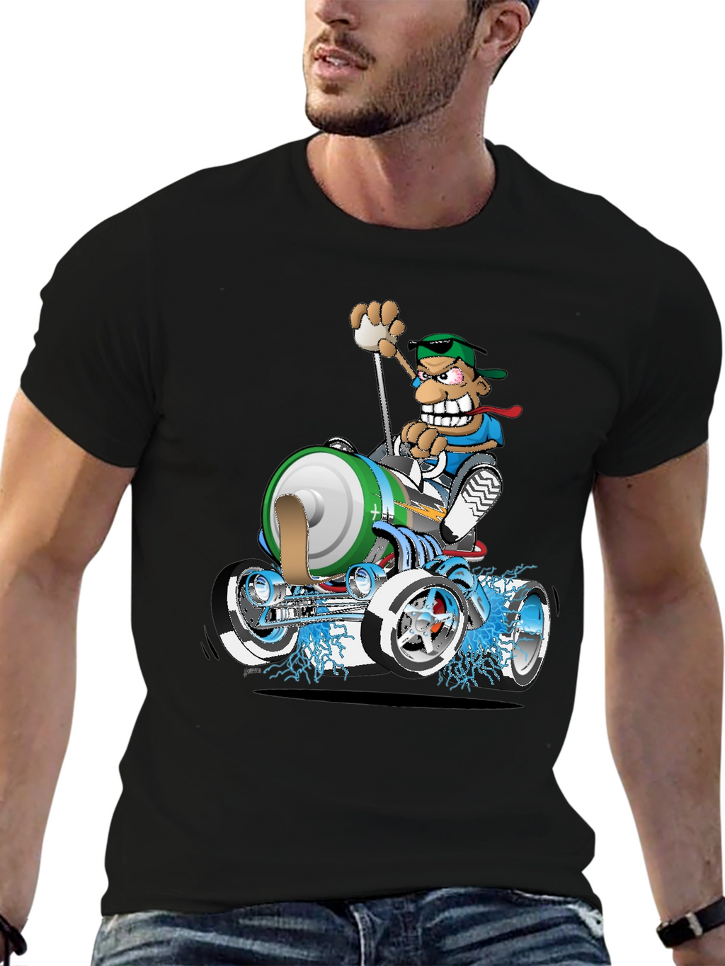 Cartoon Race Car T-Shirt