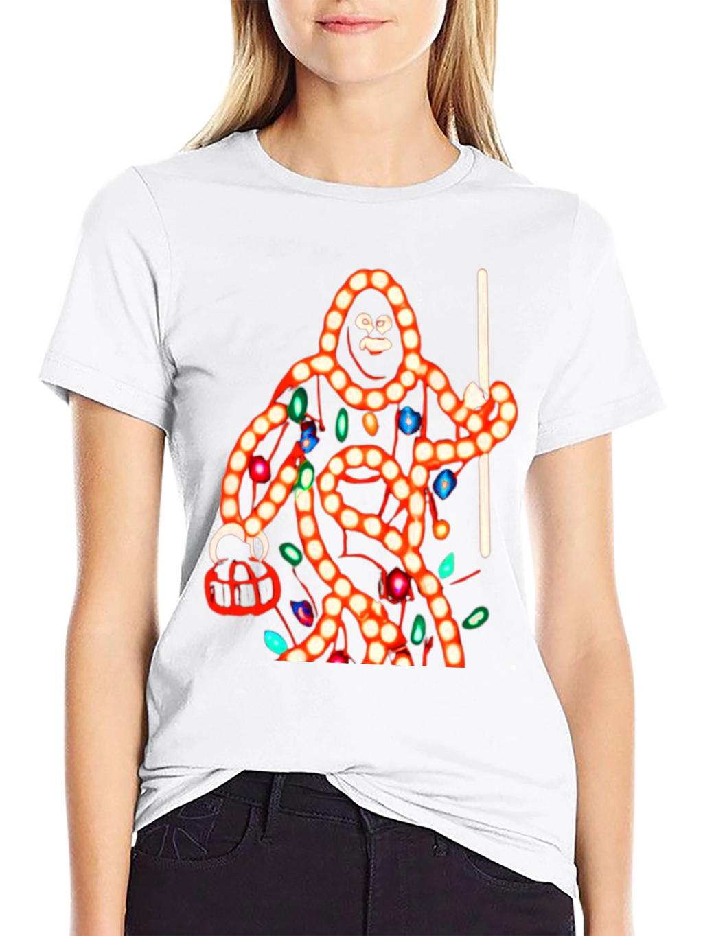 Sasquatch Christmas Lights T-Shirt